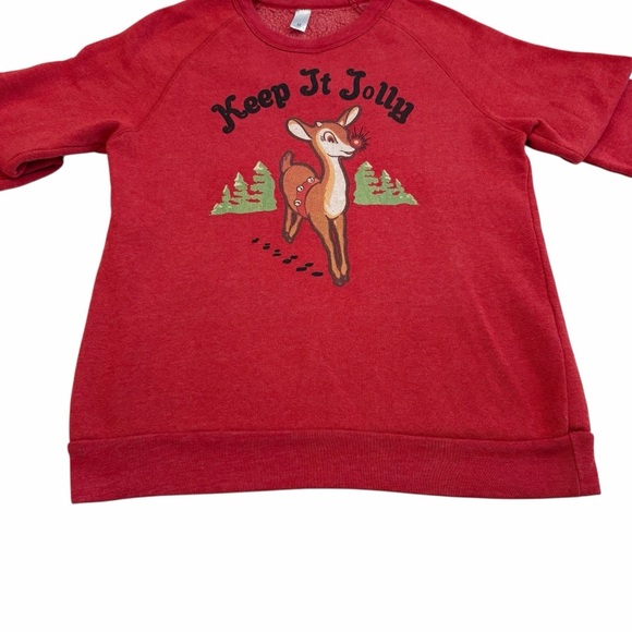 Keep It Jolly Reindeer Sweatshirt – Christmas Crewneck - Picture 5 of 9